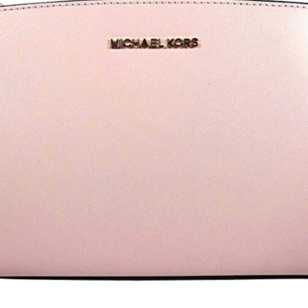Michael Kors Selma Pink Messenger Leather
